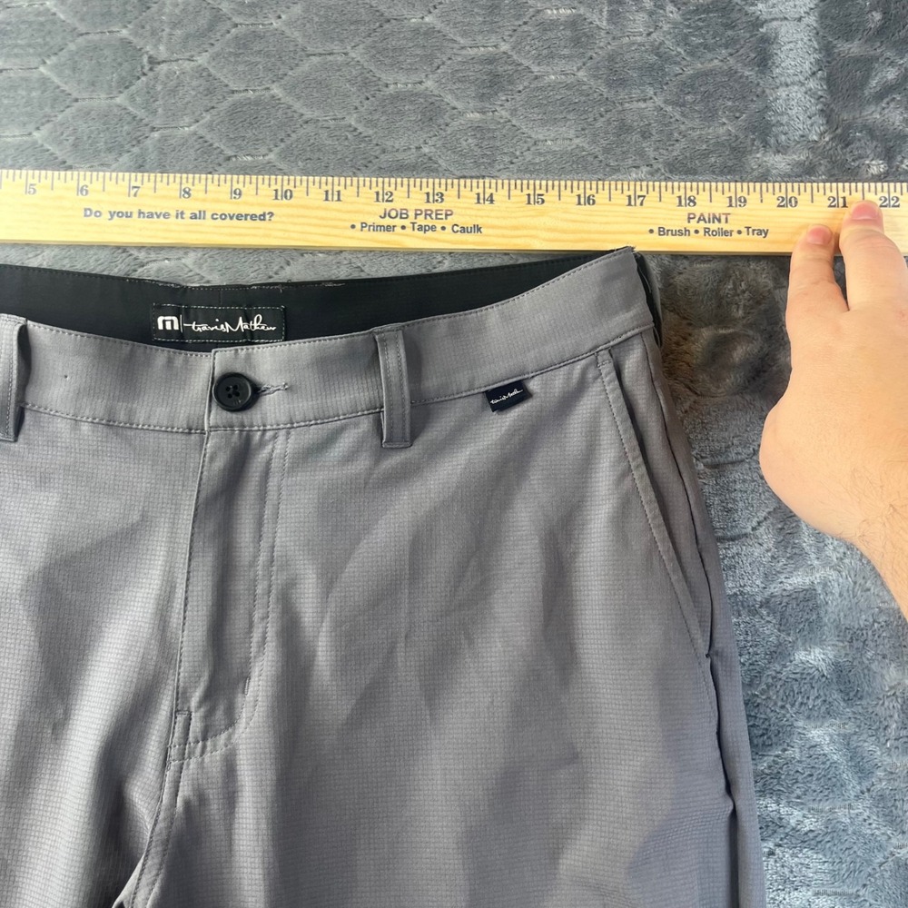 TravisMathew Golf Pants Mens 34 Grey Good Stretch Performance Micro-grid 34x31.5 - Picture 4 of 9